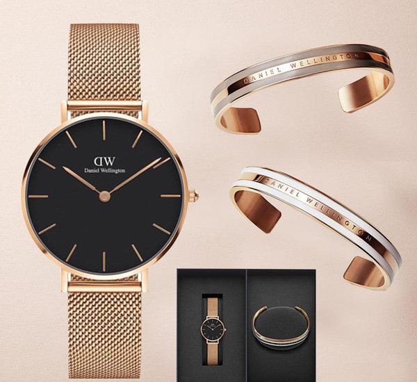 Original Box New men Daniel Wellington watches 32 Women 40mm Watches DW Bracelet Luxury Quartz Watch Female Clock Relogio Montre Femme