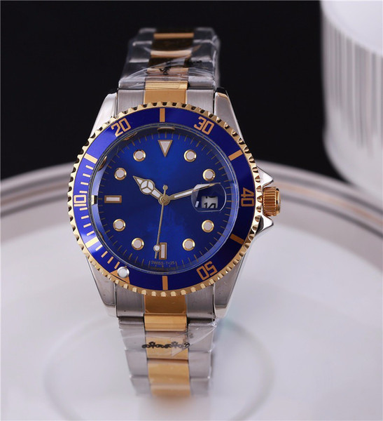 brand new with logo luxury men's date wristwatch quartz movement top hot brand watch dropship