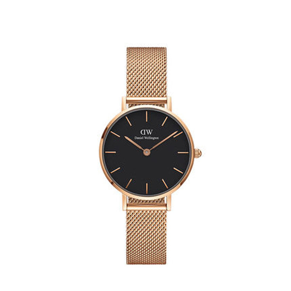 hot fashion quartz watch for women ladies dress watches rose gold stainless steel mesh band 28mm small case dw female clock Reloj Mujer gift