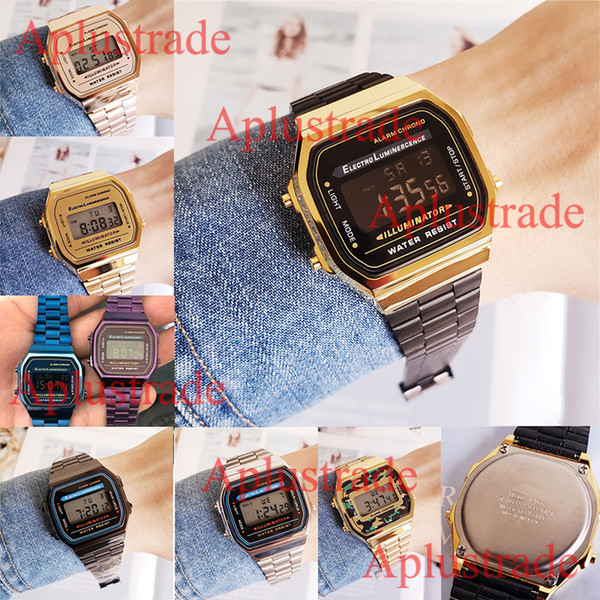 Fashion F-91w Watch Stainless Steel Luxury Watches High Quality A168 LED Watch Electronic Alarm Sport Watches