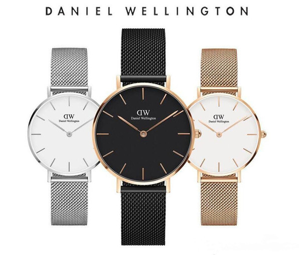 3D Curve New Daniel Wellington watches men luxury DW watches 40mm men 32mm women Quartz watch Fine steel strap Relogio Montre Femme