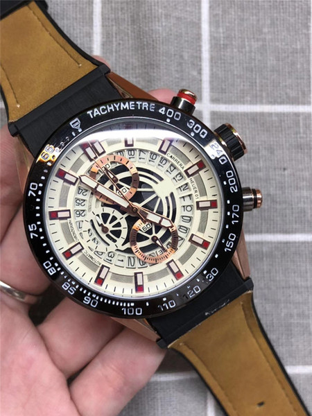 Best-Seller Brand swiss made sinoe 1860 cal heue r automatic carrera tachymetre Multi-function Calendar Men Luxury Watches HighGrad Leather