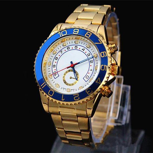 44mm watch men big bang New brand wristwatches luxury mens watches fashion master day date High quality Gold stainless steel quartz clock