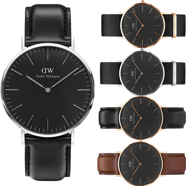 New Brand Fashion Casual Daniel Wellington Watch For Men Leather Nylon Rose Gold Woman Bracelet WristWatch box gift relojes DW Dropshipping