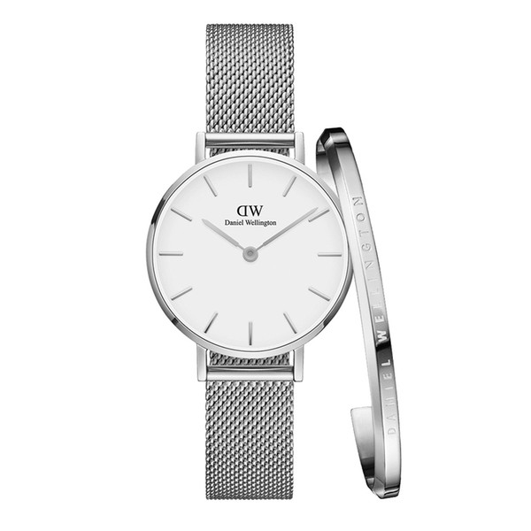 New FashionTop Quality Daniel Wellington Classic Watches And Cuff Set Stainless Steel Band Quartz DW Watch With Original Box For Womens Gift