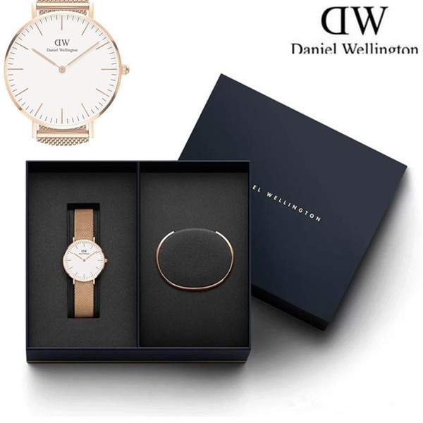 New DW female watch 40mm Men watches 32 Women Watches and Jewelry Bracelets luxury quartz watches women fashion bracelet with box montre