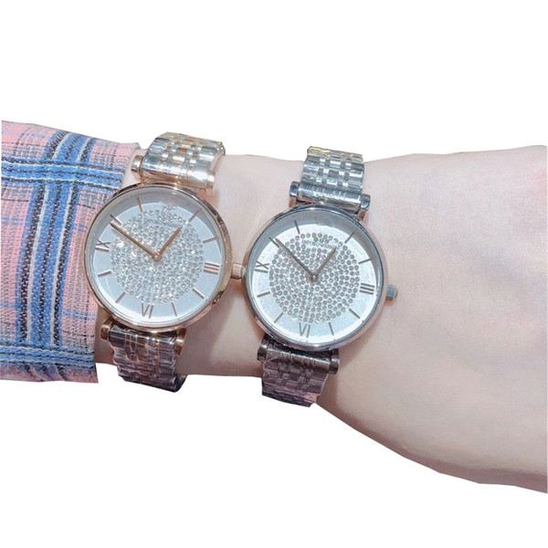 Brand luxury ladies quartz watch sports watch fashion stainless steel strap starry wild rose gold steel watch Swiss movement