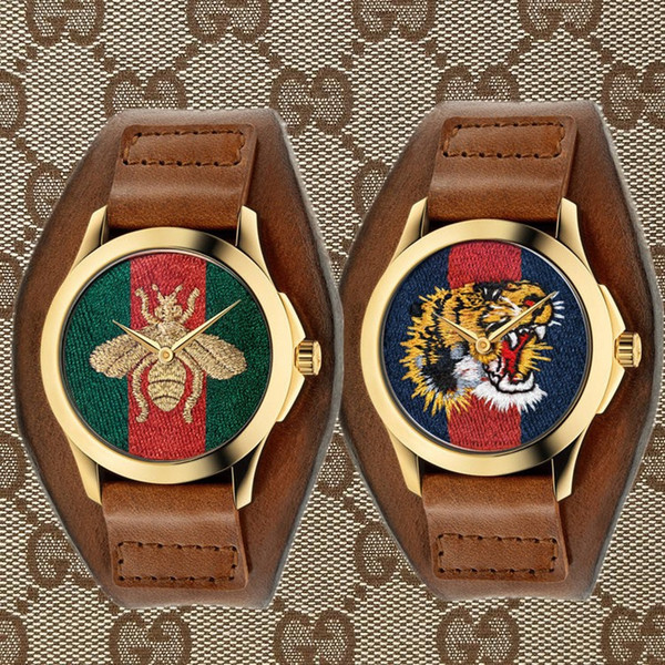With Box New Quartz Gift Table Men Womens Fashion Luxury Casual Gold Male Clock Top Brand Leather Watches Montre homme Uhr 2019