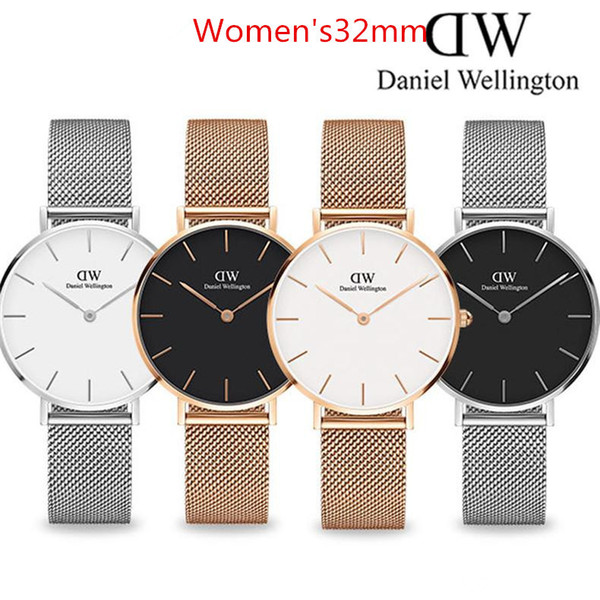 2019 new Daniel Wellington dw ladies watch stainless steel strap quartz 32mm casual fashion Luxury brand Women's dress watch Montre femme