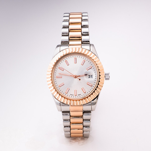Relogio masculino men's luxury ladies brand dress wedding designer rose gold diamond calendar gold bracelet stainless steel watch with a box