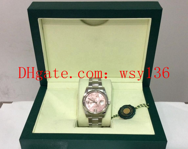 Luxury High Quality Datejust Steel 36mm Ladies Watch 116200 Pink Floral Dial Movement Automatic Watches Womens Watches Original Box/Papers