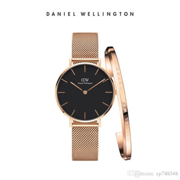 New Daniel watches girls steel strip 32mm women watches + bracelet Fashion Luxury Brand Quartz Watch Clock dress Montre Femme