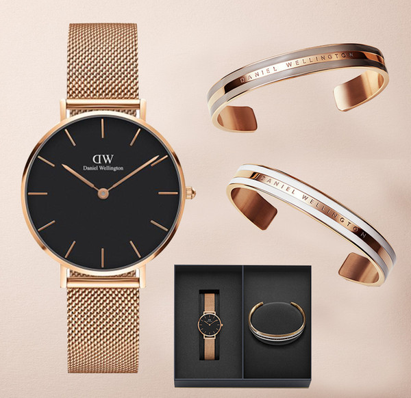 Brand watch men 40mm women 36mm brand stainless steel masculine fashion men women wrist watch quartz dw watch