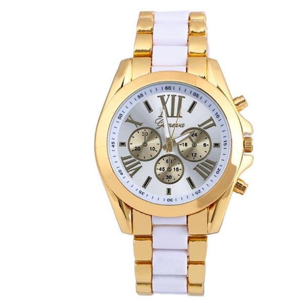 NEW Geneva Metal Watch Women Leopard Rhinestone Wristwatch Woman Golden Watch crystal analog quartz Dropshipping S924W