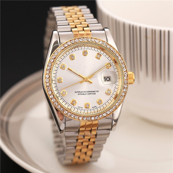 Free Shipping New Fashionable Famous Brand Stainless Steel Luxury Diamond Quartz Wrist Watches For Women