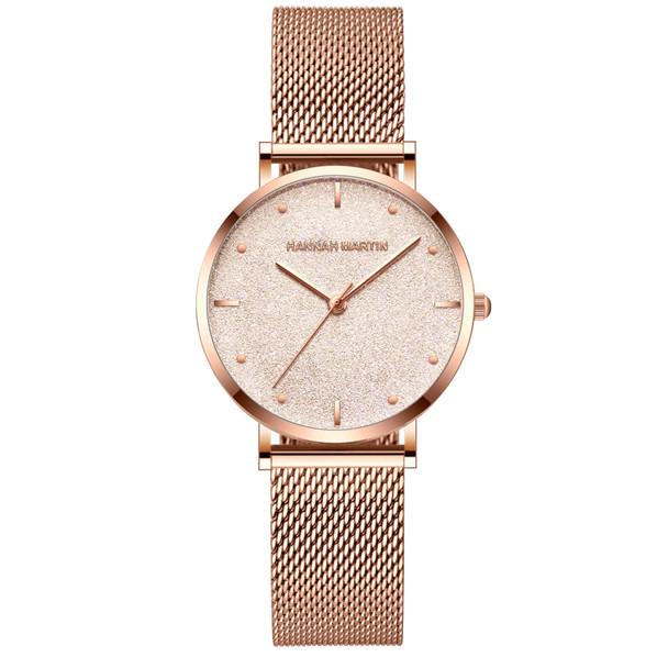 Japanese movement amazon brand authorized special invoice IP plating quartz watch ladies waterproof mesh belt watch