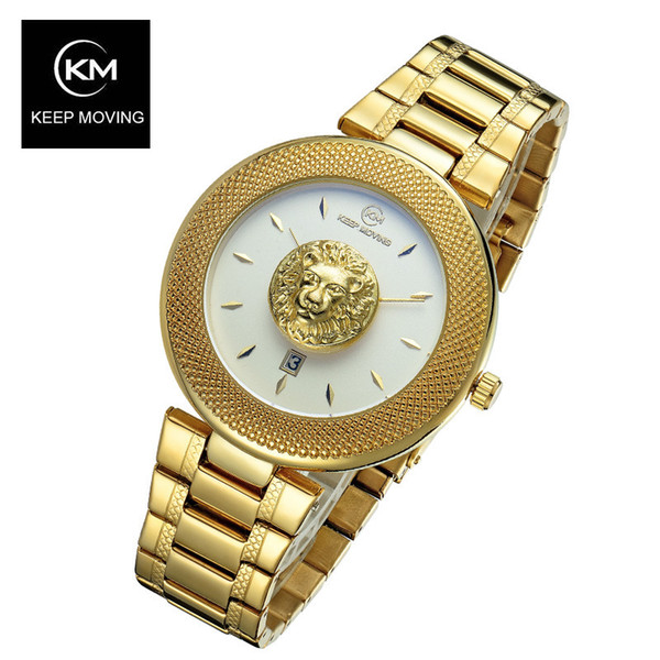 KEEP Moving Women Top Famous Brand Luxury Casual Quartz Watch Rose Gold Women Water Stainless Steel Wrist Watches Relogio Y18102310