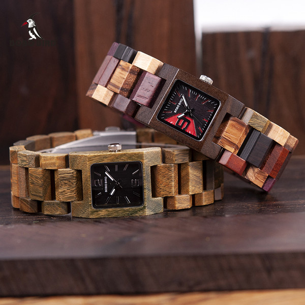 25mm BOBO BIRD Small Women Watches Wooden Quartz Watch Timepieces Best Girlfriend Gifts Relogio Feminino in wood Box