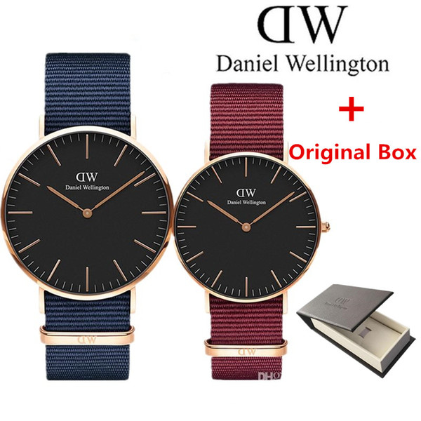 high quality Luxury Brand Wellington watches men Nylon fashion watches women leather quartz watch casual Wristwatch Clock Montre Femme