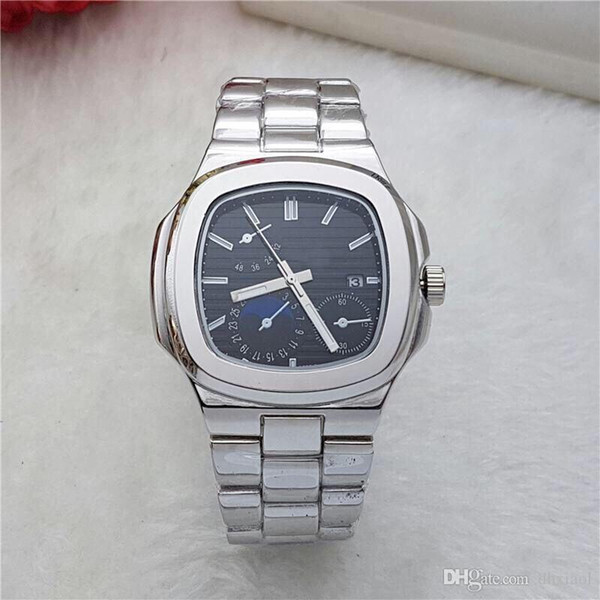 Blue Dial With Calendar Men And Women Fashion Watches Durable Butterfly Steel Strap Shock Resistant Party Quartz Watches