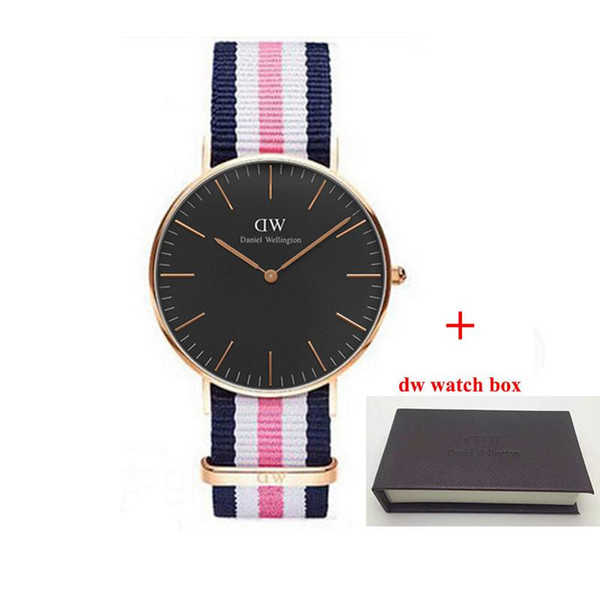 2019 top brand women men watches fashion nylon style 36/40mm ROSE GOLD mens lady watch with gift box relojes