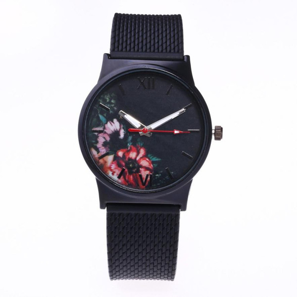 Quartz Wristwatches Reloj Mujer Simple Round Women Watch Silicone Analog Alloy Watches Relogio Feminino 18JAN4