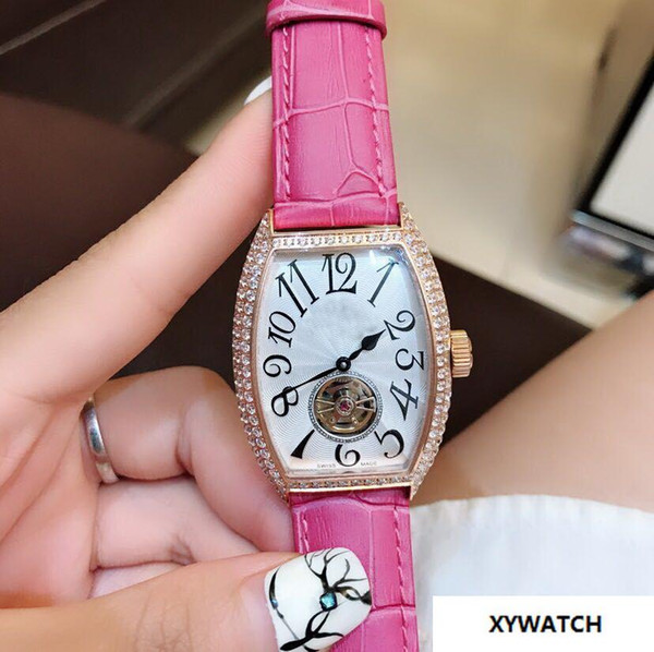 Fuchsia lady diamond 32MM case automatic women watch sport luxury fashion new Stainless steel womens watches