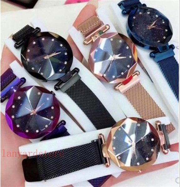 2018 New Ladies Watch Originality Magnet buckle Design Stainless steel watch band Automatic adsorption Waterproof quartz watch