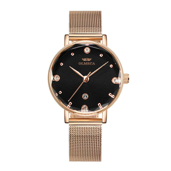 888 High quality Fashion lady watches women luxury watch brand new Classic rose gold Stainless Steel Wristwatches female clock