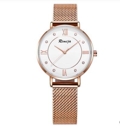 Women's watches trendy fashion watches women's waterproof quartz thin mesh watch women's watch