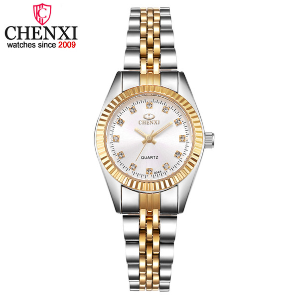 2018 Women Golden & Silver Classic Quartz Watch Female Elegant Clock Luxury Gift Watches Ladies Waterproof Wristwatch