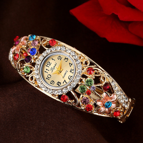 New product supply ladies hand with drill head Flower Chinese style ladies bracelet watch