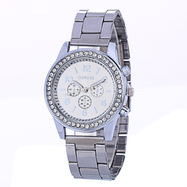 Luxury Brand Fashion Ladies Designer Watches Gold White Dress Full Diamond Watch Ceramic Bracelet Calendar Clock 7 5xs aa