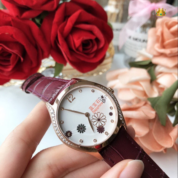 Japan movement sapphire diamond BEZEL All work High quality QUARTZ sport Rose gold 36MM women watch new Stainless steel womens watches