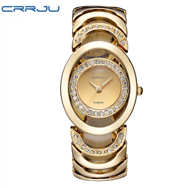 Gold Watch Women Luxury Brand bracelet Ladies Quartz-Watch Gifts For Girl Full Stainless Steel Rhinestone wristwatches whatchY1883103