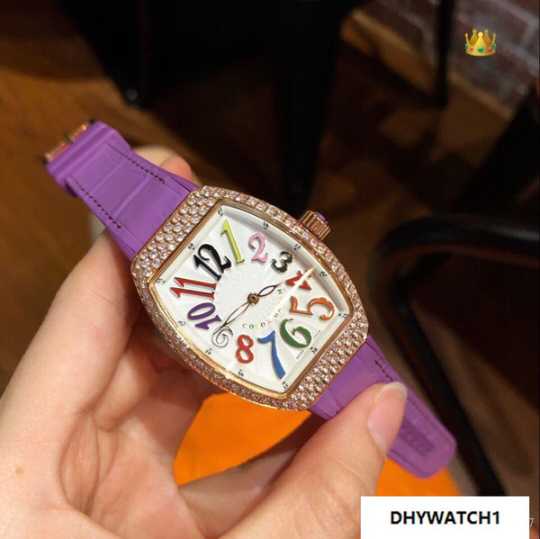 Purple Swiss movement All work QUARTZ STOCK HOT Rose gold 32 MM CASE entity women watch sport wholesale new Stainless steeL womens watches