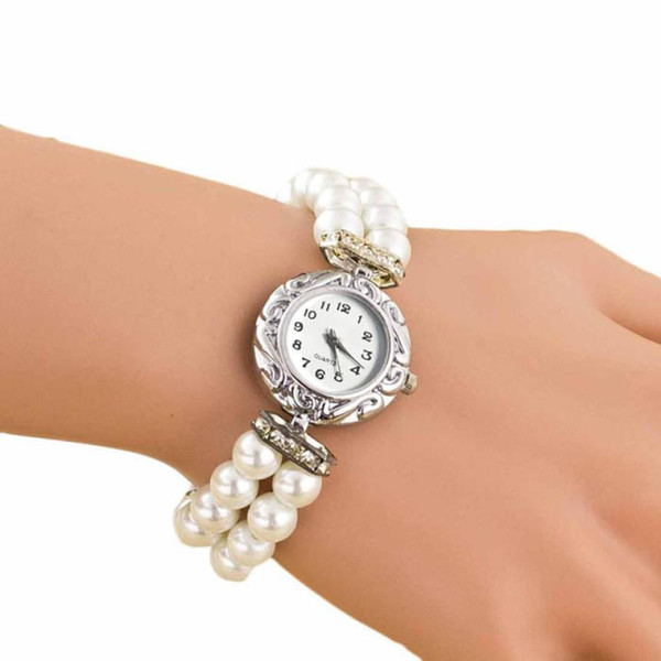 Perfect Gift women watches Students Beautiful Fashion Brand New Pearl Quartz Watch gift Bracelet Watch Levert Dropship June23