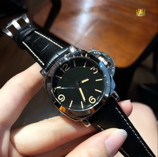 SILVER Swiss movement BLACK LEATHER BELT All work High quality QUARTZ sport 36MM CASE women watch new Stainless steel womens watches