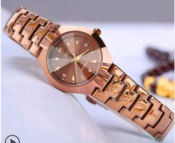 Korean edition ultra thin watch girl student rose gold female watch trend retro simple ladies' watch