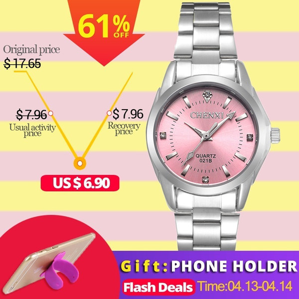 6 Fashion Colors Chenxi Cx021b Brand Relogio Luxury Women's Casual Watches Waterproof Watch Women Fashion Dress Rhinestone Watch