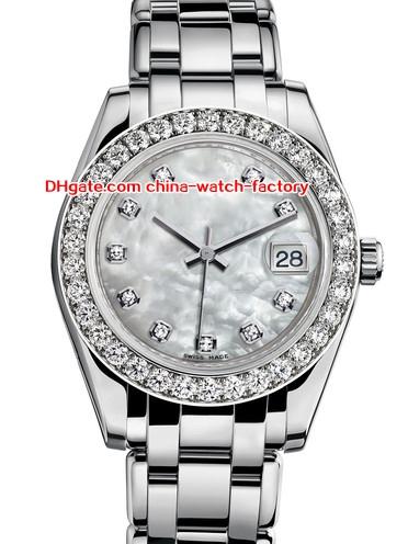 12 Style Topselling High Quality 31mm 36mm Pearlmaster Datejust 81298 Diamond Sapphire Asia Mechanical Automatic Ladies Watch Women Watches