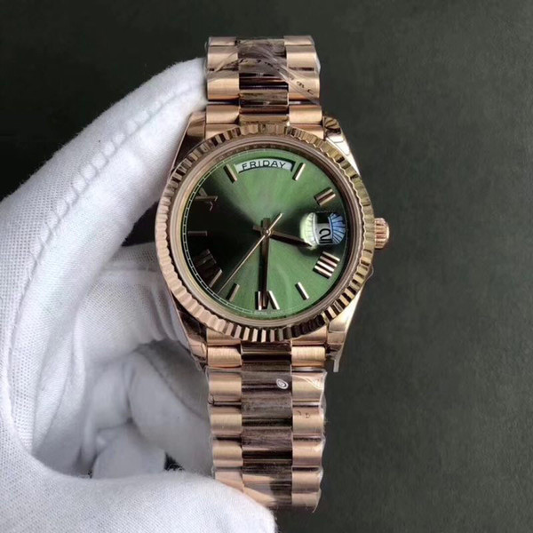 2018 New AAA Luxury Luxury Stainless Steel Strap Men's Automatic Movement Wristband Sunday Calendar Deluxe Gift Box Watch