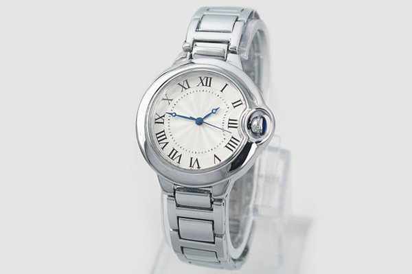 Brand Car Ballon Luxury Watches Lady Silver Stainless Steel Watches Diamond Wristwatch Womens Bracelet Watch Free Shipping
