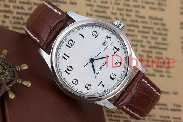 AAA quality sport Mechanical automatic date luxury men's watch sapphire watchs Stainless steel bracelet wristwatch Gift male Leather watches