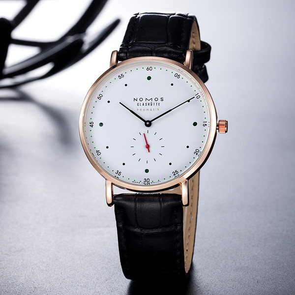 2017 New luxury watch Brand NOMOS Waterproof Quartz Watch Men Leather Dress Wristwatches Fashion Casual Watches Women