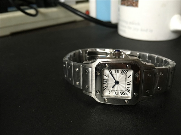 Top quality luxury watch for women quartz watches stainless wrist watch stainless steel bracelet white face ca26