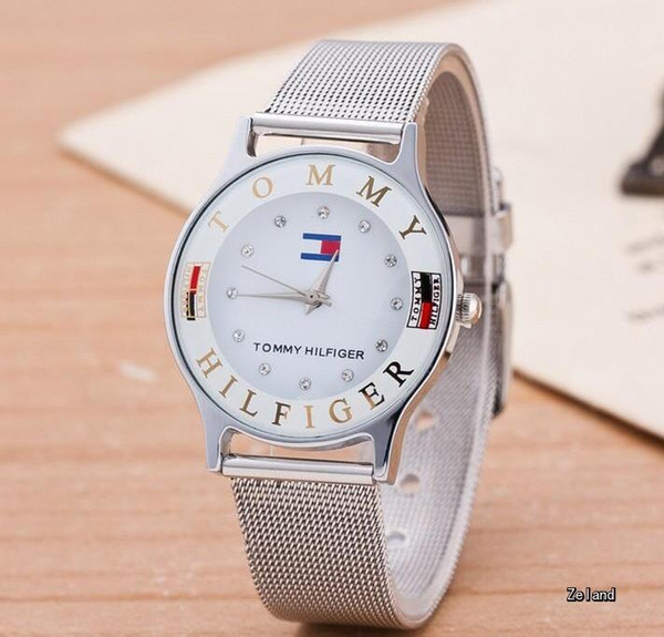 2019 Hot sell fashion men and women of the steel belt fashion quartz clock men watches good quality lover watch