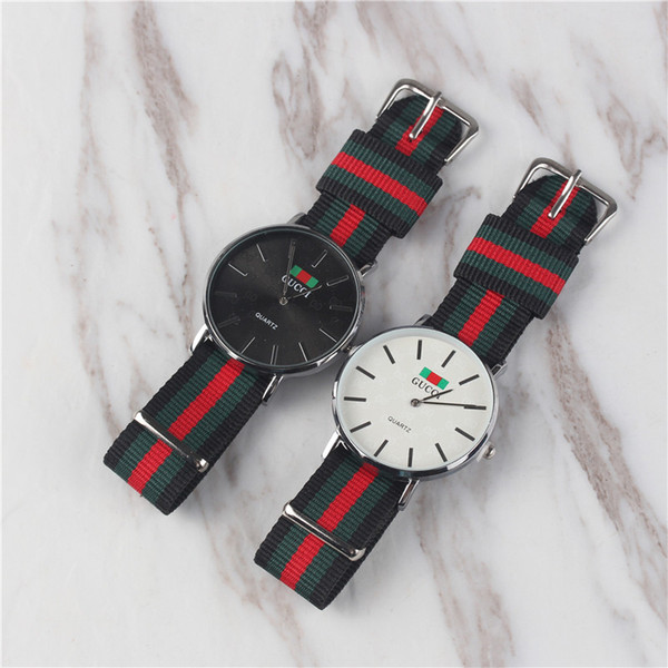 Silver Lady Quartz Wristwatches New Hot Dress Luxury Fashion Women's Watches Nylon Strap Sport Casual Clock Relógio Orologio femminile