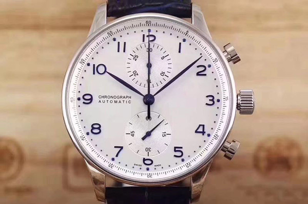 AAA luxury brand men's quartz movement stainless steel leather watch five-needle business dress casual sports watch gift