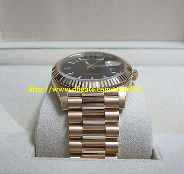 store361 new arrive watches Top High Quality Automatic Mens Watches NEW DAY DATE 228238 40MM 18K YELLOW GOLD BLACK DIAGONAL MOTIF DIAL WATCH